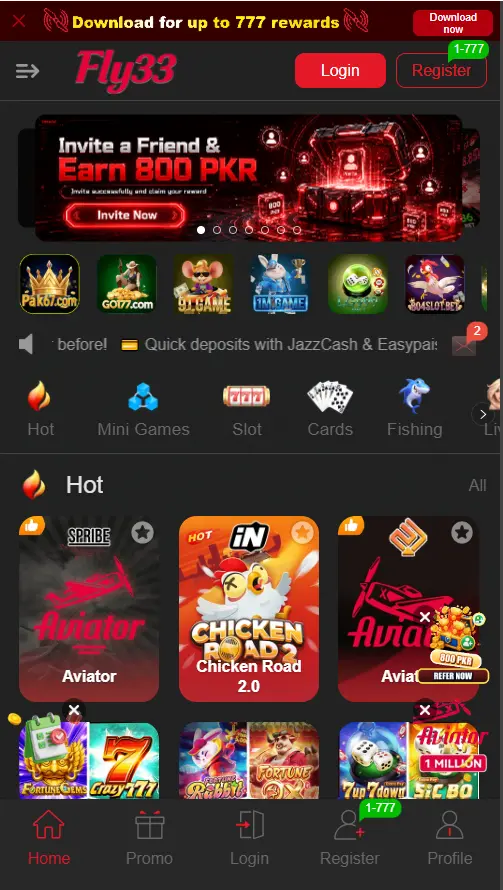 Fly33 Game App