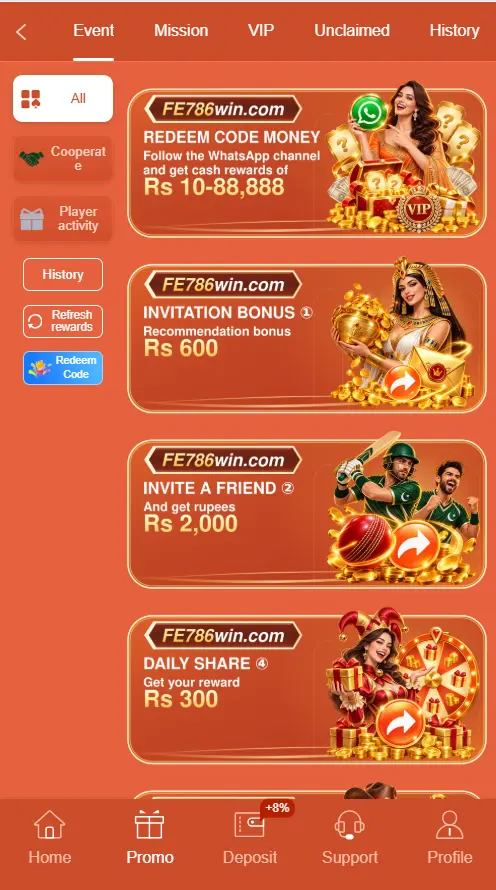 FE786WIN Game Rewards